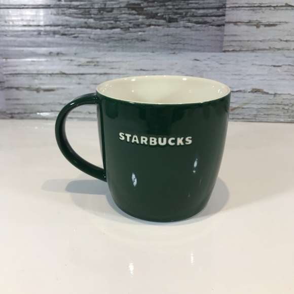 STARBUCKS Mistletoe Holly Leaf Berries Green Christmas 2011 Coffee Mug 16oz - Picture 4 of 4